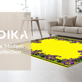 Ultra Soft Area Rug, Non Slip, Stain Resistant, Washable Area Rugs for Living Room, Bedroom, Festive Carnival Mask Aesthetic(Yellow)
