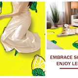 Joyful Shaggy Patterned Delight(Yellow)