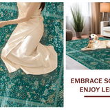 Ultra Soft Area Rug, Non Slip, Stain Resistant, Washable Area Rugs for Living Room, Bedroom, Forest Green Pastel Fusion(Green)