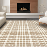 Ultra Soft Area Rug, Non Slip, Stain Resistant, Washable Area Rugs for Living Room, Bedroom, Chic Minimalist Patterned Texture(Beige)