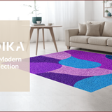 Ultra Soft Area Rug, Non Slip, Stain Resistant, Washable Area Rugs for Living Room, Bedroom, Modern Abstract Dining Space Non-Slip Carpet(Purple)