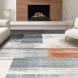 Ultra Soft Area Rug, Non Slip, Stain Resistant, Washable Area Rugs for Living Room, Bedroom, Rustic Geometric Color Play(Gray)