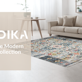 Ultra Soft Area Rug, Non Slip, Stain Resistant, Washable Area Rugs for Living Room, Bedroom, Cozy Neutral Toned Abstract Design(Gray)