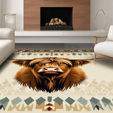 Ultra Soft Area Rug, Non Slip, Stain Resistant, Washable Area Rugs for Living Room, Bedroom, Charming Fluffy Animal Print(Beige)