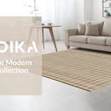 Ultra Soft Area Rug, Non Slip, Stain Resistant, Washable Area Rugs for Living Room, Bedroom, Trendy Contemporary Geometric Style(Beige)