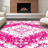 Ultra Soft Area Rug, Non Slip, Stain Resistant, Washable Area Rugs for Living Room, Bedroom, Serene Watercolor Floral Impression(White)