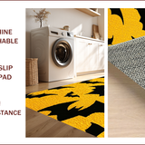 Ultra Soft Area Rug, Non Slip, Stain Resistant, Washable Area Rugs for Living Room, Bedroom, Gothic Horror Coffin(Yellow)