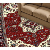 Ultra Soft Area Rug, Non Slip, Stain Resistant, Washable Area Rugs for Living Room, Bedroom, Elegant Colorful Symmetrical Design(Red)
