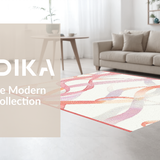Ultra Soft Area Rug, Non Slip, Stain Resistant, Washable Area Rugs for Living Room, Bedroom, Playful Bow Outline Rug Highlighting Curvy Ribbons and Coquette Charm(Pink)