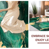 Elegant Gold Swirl Abstract Art(Green)