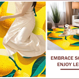 Ultra Soft Area Rug, Non Slip, Stain Resistant, Washable Area Rugs for Living Room, Bedroom, Playful Bright Yellow Whimsy(Yellow)