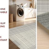 Ultra Soft Area Rug, Non Slip, Stain Resistant, Washable Area Rugs for Living Room, Bedroom, Warm Earthy Trellis Patterns(Beige)