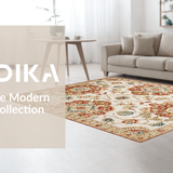 Artistic Distressed Symmetrical Shapes(Beige)