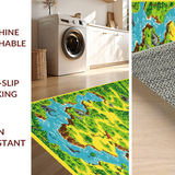 Vivid Dino Trail Imagination Canvas(Green)