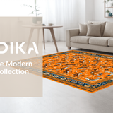 Ultra Soft Area Rug, Non Slip, Stain Resistant, Washable Area Rugs for Living Room, Bedroom, Lively Orange and White Fusion(Orange)
