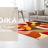Ultra Soft Area Rug, Non Slip, Stain Resistant, Washable Area Rugs for Living Room, Bedroom, Eye-Catching Groovy Linear Elements(Brown)