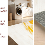 Ultra Soft Area Rug, Non Slip, Stain Resistant, Washable Area Rugs for Living Room, Bedroom, Cozy Warm Sunray Decorative Mat(Yellow)