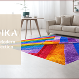 Ultra Soft Area Rug, Non Slip, Stain Resistant, Washable Area Rugs for Living Room, Bedroom, Fluffy Mermaid Shag(Blue)
