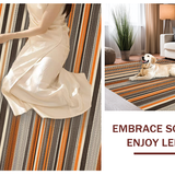 Ultra Soft Area Rug, Non Slip, Stain Resistant, Washable Area Rugs for Living Room, Bedroom, Contemporary Warm Toned Weave(Orange)