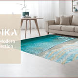 Ultra Soft Area Rug, Non Slip, Stain Resistant, Washable Area Rugs for Living Room, Bedroom, Beach Theme Bedroom Area Rug for Relaxation(Blue)