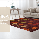 Ultra Soft Area Rug, Non Slip, Stain Resistant, Washable Area Rugs for Living Room, Bedroom, Rustic Red Striped Aesthetic(Brown)