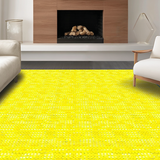 Ultra Soft Area Rug, Non Slip, Stain Resistant, Washable Area Rugs for Living Room, Bedroom, Trendy Bright Layered Shapes(Yellow)