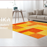 Ultra Soft Area Rug, Non Slip, Stain Resistant, Washable Area Rugs for Living Room, Bedroom, Boho Distressed Low Pile(Orange)