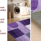 Ultra Soft Area Rug, Non Slip, Stain Resistant, Washable Area Rugs for Living Room, Bedroom, Elegant Purple Grey Artistry(Purple)