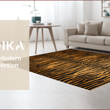 Ultra Soft Area Rug, Non Slip, Stain Resistant, Washable Area Rugs for Living Room, Bedroom, Luxe Rustic Faux Fur Elegance(Brown)
