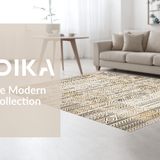 Ultra Soft Area Rug, Non Slip, Stain Resistant, Washable Area Rugs for Living Room, Bedroom, Trendy Boho Inspired Diamond Layout(Beige)