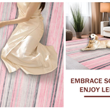 Ultra Soft Area Rug, Non Slip, Stain Resistant, Washable Area Rugs for Living Room, Bedroom, Bold Geometric Animal Motif(Pink)