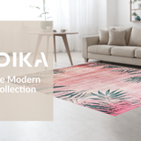 Ultra Soft Area Rug, Non Slip, Stain Resistant, Washable Area Rugs for Living Room, Bedroom, Cozy Modern Lattice Arrangement(Pink)