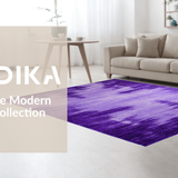 Ultra Soft Area Rug, Non Slip, Stain Resistant, Washable Area Rugs for Living Room, Bedroom, Funky Playful Gradient Design(Purple)