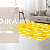 Ultra Soft Area Rug, Non Slip, Stain Resistant, Washable Area Rugs for Living Room, Bedroom, Charming Bright Color Fusion(Yellow)