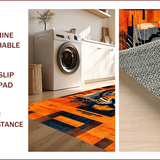 Ultra Soft Area Rug, Non Slip, Stain Resistant, Washable Area Rugs for Living Room, Bedroom, Elegant Leopard Inspired Soft Plush(Orange)