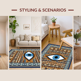 Ultra Soft Area Rug, Non Slip, Stain Resistant, Washable Area Rugs for Living Room, Bedroom, Contemporary Graphic Statement Piece(Brown)