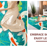 Artistic Nature Themed Indoor Mat(Blue)