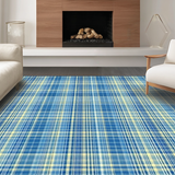 Ultra Soft Area Rug, Non Slip, Stain Resistant, Washable Area Rugs for Living Room, Bedroom, Sleek Geometric Blue Tones(Blue)