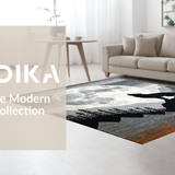 Ultra Soft Area Rug, Non Slip, Stain Resistant, Washable Area Rugs for Living Room, Bedroom, Nature-Inspired Earthy Textures(Gray)