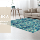 Ultra Soft Area Rug, Non Slip, Stain Resistant, Washable Area Rugs for Living Room, Bedroom, Ocean Wave Nautical Beach(Blue)