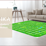 Ultra Soft Area Rug, Non Slip, Stain Resistant, Washable Area Rugs for Living Room, Bedroom, Non-Slip City Map Playroom Rug(Green)