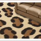 Ultra Soft Area Rug, Non Slip, Stain Resistant, Washable Area Rugs for Living Room, Bedroom, Modern Animal Pattern Bedroom Non-Shedding Carpet(Beige)