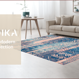 Ultra Soft Area Rug, Non Slip, Stain Resistant, Washable Area Rugs for Living Room, Bedroom, Trendy Pastel Girls Room Machine Washable Carpet(Blue)