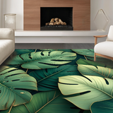 Vibrant Nature Inspired Floor Art(Green)