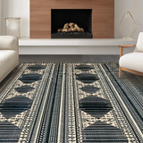 Luxurious Striped Ethnic Design(Black)