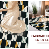 Timeless Black and White Geometric Motif(Black)