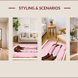 Ultra Soft Area Rug, Non Slip, Stain Resistant, Washable Area Rugs for Living Room, Bedroom, Western Pink Bathroom Non-Slip Mat(Pink)