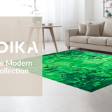 Ultra Soft Area Rug, Non Slip, Stain Resistant, Washable Area Rugs for Living Room, Bedroom, Lush Indoor Tie-Dye Appeal(Green)