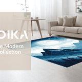 Charming Mountain Landscape Motif(Blue)