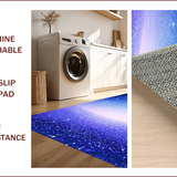 Ultra Soft Area Rug, Non Slip, Stain Resistant, Washable Area Rugs for Living Room, Bedroom, Ombre Starry Shaggy Aesthetic(Blue)